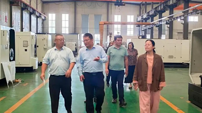 Klienci zagraniczni odwiedzają fabrykę przemysłu ciężkiego Qiansheng w celu kontroli na miejscu